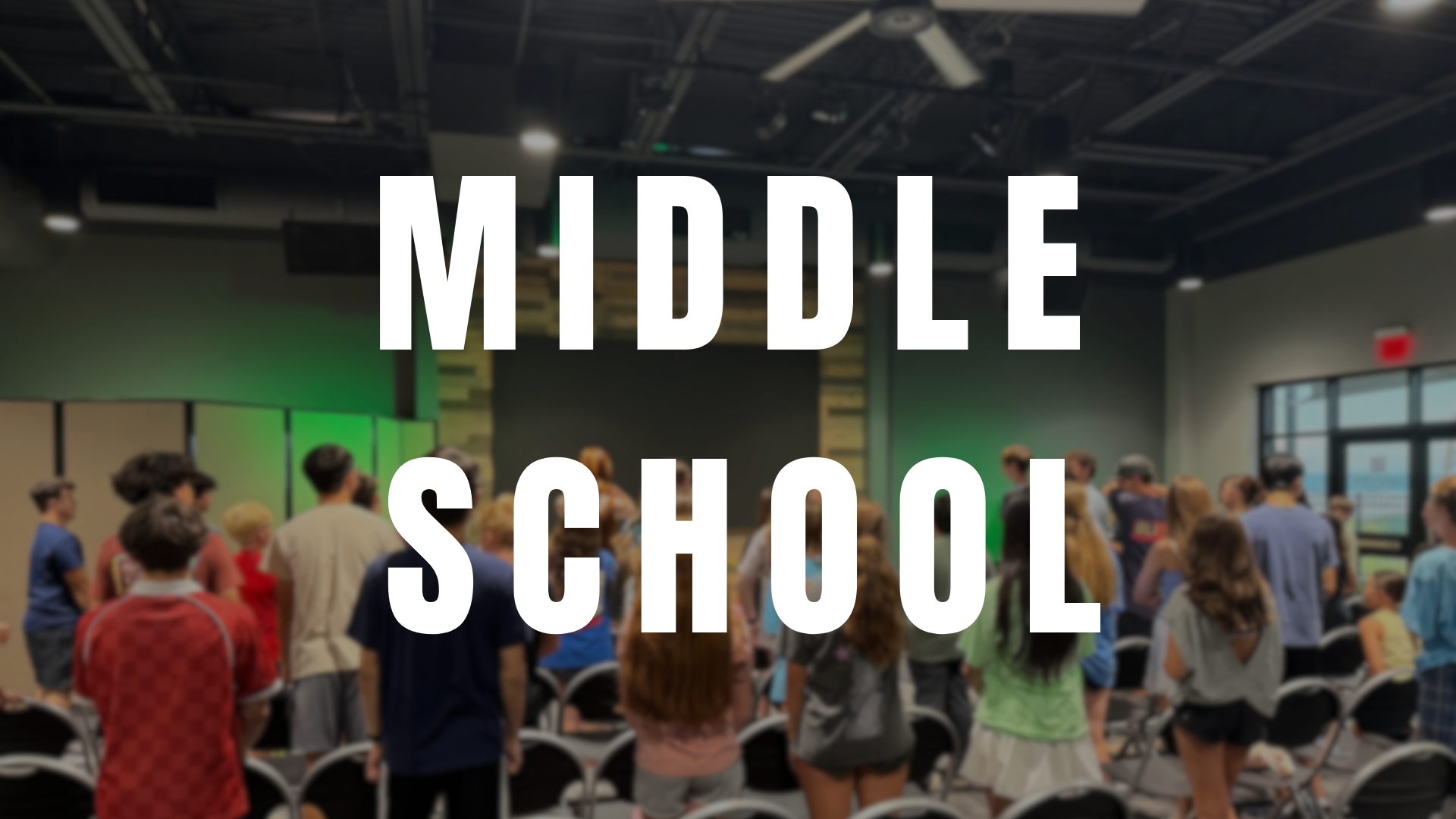 Middle School Ministry students